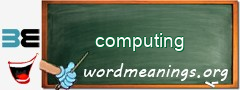 WordMeaning blackboard for computing